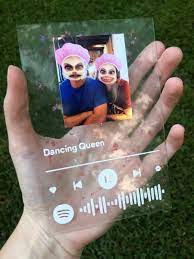 4x6 Glitter Painted Spotify Glass Song Playlist Glitter Paint Album Cover Diy Diy Birthday Gifts
