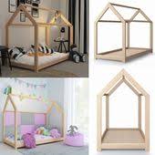 Kinderbett Kinderhaus Bett Kinder Holz Haus Schlafen Spielbett Hausbett 90x200 Kinder Zimmer Kinderbett Kinderhaus Kinderhaus