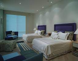 You can bring a fresh new feeling to more than just a bed with bed linen. Master Bedroom With 2 Queen Beds Contemporary Bedroom Other By Jerry Jacobs Design Inc Houzz
