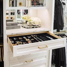 John louis home deep simplicity closet organizer. Gray Built In Closet Dresser With Velvet Jewelry Organizer Transitional Closet