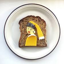 Famous Paintings Served As Toasts In Plates Naldz Graphics In 2020 Food Art Food Food Artists