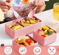 BoloShine Porta Pranzo da 1400ml, Lunch Box con 3 Scomparti, Scatola Bento  con Posate per Adulti e Bambini, Forno a Microonde e Lavastoviglie, per ...