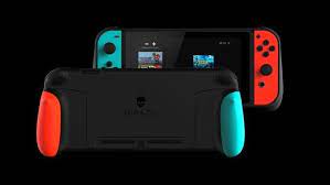 Two switch blade controller holders. Switchcase Case With Replaceable Grips For Nintendo Switch By Skull Co Kickstarter Nintendo Switch Accessories Nintendo Switch Games Nintendo Switch