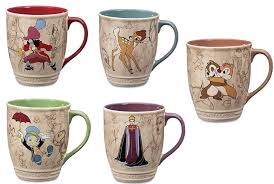 Disney Store Chip Dale Queen Bambi Hook Jiminy Cricket Classic Coffee Cup Mug Tazas Bonitas Tazas Sublimadas Tazas