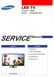 Samsung Ua23h4003ar Service Manual Pdf Download Manualslib