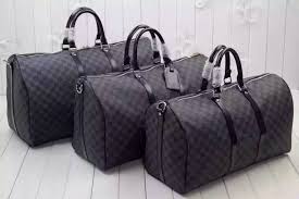 Black And White Louis Vuitton Duffle Bag Louis Vuitton Keepall Handbag Travel Bags 55cm 50cm 45cm 3 Size
