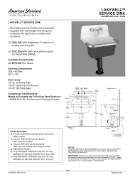 american standard lakewell service sink