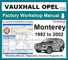 Vauxhall Opel Monterey Workshop Manual Wiring Diagrams