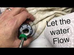 Open the base of the faucet. Increase Water Pressure Moen Shower Head Youtube