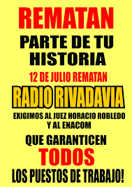 Con un simple click puedes escuchar todas las mejores emisoras de radio de argentina. Senales El 12 De Julio Remataran Radio Rivadavia
