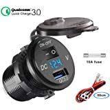Dual Usb Auto Steckdose 12v 24v Buchse Wasserdicht Kfz Amazon De Elektronik Usb Kfz Steckdosen