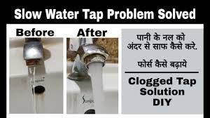 How to troubleshoot low hot water pressure on a single handle kitchen faucet. Slow Water Tap Solution Clean Bathroom Taps Easy Cleaning Tips And Tricks Youtube