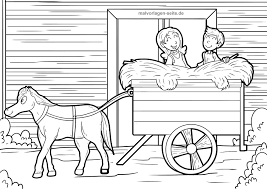 Malvorlage Bauernhof Heuwagen Kostenlose Ausmalbilder
