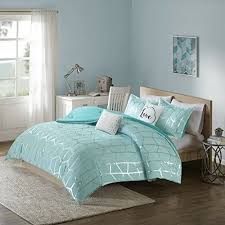 (comforter is removable so you can just wash the duvet cover.) color. Queen Comforter Set For Girls Women Bedding Full Teal Blue Blanket Throw Pillow Ebay