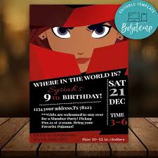 Keep your kids busy doing something fun and creative by printing out free coloring pages. Carmen Sandiego Birthday Party Invitation Printable Bobotemp