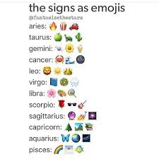 Water coffee earth egg 6/10. Astrology Emojis