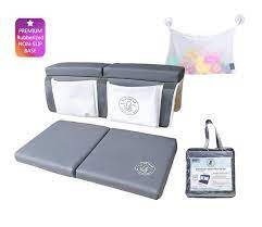 8% coupon applied at checkout save 8% with coupon. Bath Kneeler And Elbow Rest Set Baby Bath Kneeling Pad Thick Non Slip Bathing Kneeling Mat Cushion Quick Drying Bathtub Knee Saver With Arm Support And Pockets For Bathroom Bathing Time Comfort Buy
