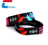 Custom Wholesale Reusable Stretch Elastic RFID Wristband