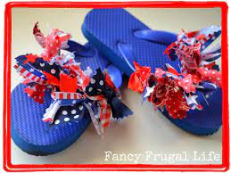 Wishing you a happy, flower filled 4th of july. 4th Fo July Fabric Scrap Flip Flops Amp Flowers Diy Flip Flops Fabric Scraps Fourth Of July