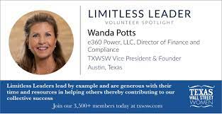 Volunteer Spotlight Wanda Potts Limitless Leader – Texas Wall Street Women