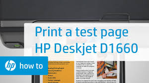 It's possible to download the document as pdf or print. Printing A Test Page Hp Deskjet D1660 Printer Hp Youtube