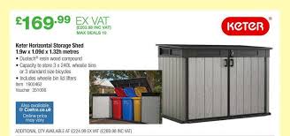 We did not find results for: Keter Horizontal Storage Shed 1 9 X 1 09d X 1 32h Metres Offer At Costco