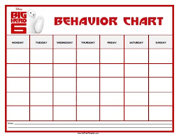 Free Printable Big Hero 6 Behavior Chart Behaviour Chart