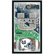 The utah state aggies are a college football team that competes in the mountain west conference (mwc) of the football bowl subdivision (fbs) of ncaa division i, representing utah state university. Ncaa Utah State 15 X 26 Football Mirror College Team Logo For Sale Online