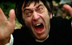 Patrick Throughton portrayed Father Brennan, The priest who got impaled by  a lightning rod, in "The Omen" (1976)