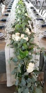 Lush Green Eucalyptus Garland Wedding Table Runner Wedding Table Garland Eucalyptus Wedding Decor Table Runners Wedding