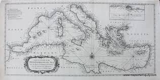 Mediterranean Sea Cape Cod Map Antique Maps Map Of Spain