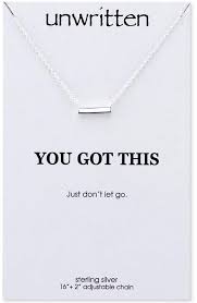Unwritten Mini Bar Pendant Necklace In Sterling Silver Diamond Cross Necklaces Bar Pendant Necklace Diamonds Jewelry Bracelet