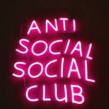 Anti Social Club Pink Neon Lights Neon Signs Neon