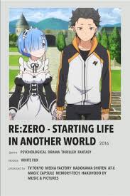 Re Zero In 2020 Anime Films Anime Movies Anime Reccomendations