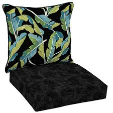 Papasan chair cushions have a long history! Hampton Bay 2 Piece Deep Seating Welted Back Outdoor Lounge Chair Cushion In Banana Leaf T The Home Depot Canada