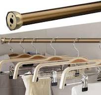 Amazon.com: XAWSOP Closet Rod 2 Pcs Champagne Gold Clothes ...
