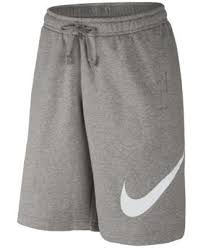 Black And White Shorts Nike Nike Sportswear Club Logo Print Fleece Back Jersey Drawstring Shorts In Dark Grey Heather White Modesens Sweat Shorts Men Fleece Shorts Nike Shorts Mens