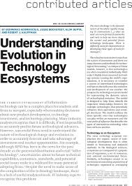 Home | contact us | download imat fact sheet center for strategic scientific initiatives the imat program is aimed at stimulating and accelerating the development, integration, maturation, and dissemination of the most novel and highly inno. Understanding Evolution In Technology Ecosystems Communications Of The Acm