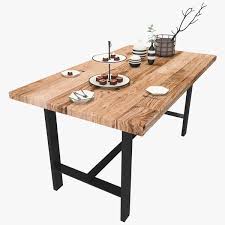 Stonebriar large square rustic metal table top clock with handle and rivet detail, industrial home decor accents for the mantel, shelf, desk, or any table top, battery operated 4.6 out of 5 stars 231 $35.49 $ 35. 3d Rustic Table Setting Decor Model Turbosquid 1149650
