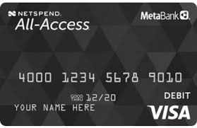 Card may be used everywhere visa debit card is accepted. Netspend All Access Account By Metabank Reviews Feb 2021 Prepaid Cards Supermoney
