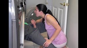 Danny Steele stuck in a dryer blowjob with Alex Coal