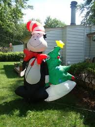 How cats see a christmas tree. Airblown Inflatable 8 Cat In The Hat W Christmas Tree 172680145
