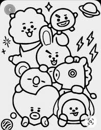 Cat rumah warna coral : Mewarnai Bts21 Adesivos Bonitos Tutoriais De Desenho A Lapis Bts Desenho