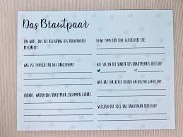 Mit dem gästebuch zum ausfüllen von glück & segen haben eure gäste am tag der hochzeit sicher keine langeweile. Hochzeit Gastebuchkarten Zum Ausfullen Sweet Up Your Life