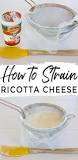 Do you drain ricotta cheese?