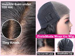 Amazon.com : PERISMODA Glueless Wigs Human Hair Pre Plucked Pre Cut Wear  and Go 7x5 Body Wave HD Lace Closure Wigs Human Hair Ready to Wear Bleached  Knots Lace Front Wig 30