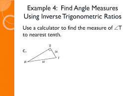 How do you find angle given sides? 8 4 Trigonometry Part Ii Inverse Trigonometric Ratios To Find The Measure Of Angles If You Know The Sine Cosine Or Tangent Of An Angle Use Inverse Ppt Download