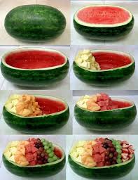 Diy Watermelon Fruit Bowl Fresh Fruit Recipes Recipes Food
