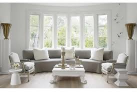 Bay Window Ideas Living Room Grey Tone Living Room Love The Rounded Couch In Front Of Bay Property White Room Decor White Rooms Living Room Grey