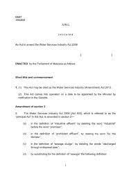 Water supply authorization/permit public water sewerage court/tribunal dispute settlement offences/penalties special fund. A Bill Intituled An Act To Amend The Water Services Industry Act 2006